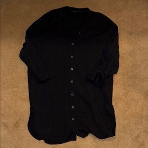 Zara Black Button Down Shirt